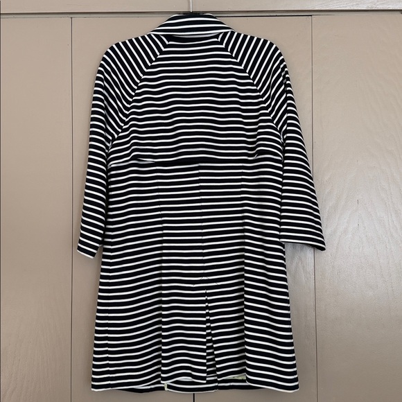 CAbi Navy and White Striped Trench Coat - Picture 4 of 4